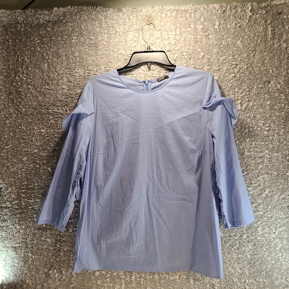 J.McLaughlin Cotton Silk Blend Off The Shoulder‎ Natasha Blouse Small 3/4 Sleeve